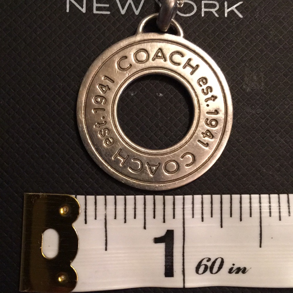 🤗- RHTF Vintage Signature Coach Open Circle Silver 925 Necklace - Picture 5 of 7